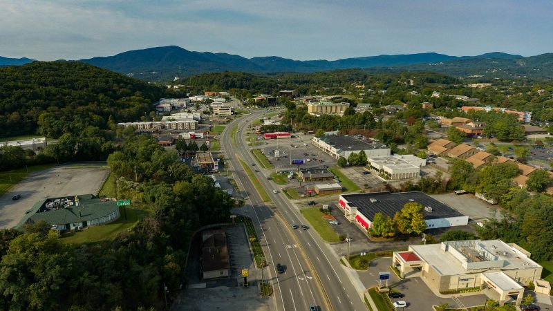 Drone picture of Roanoke County