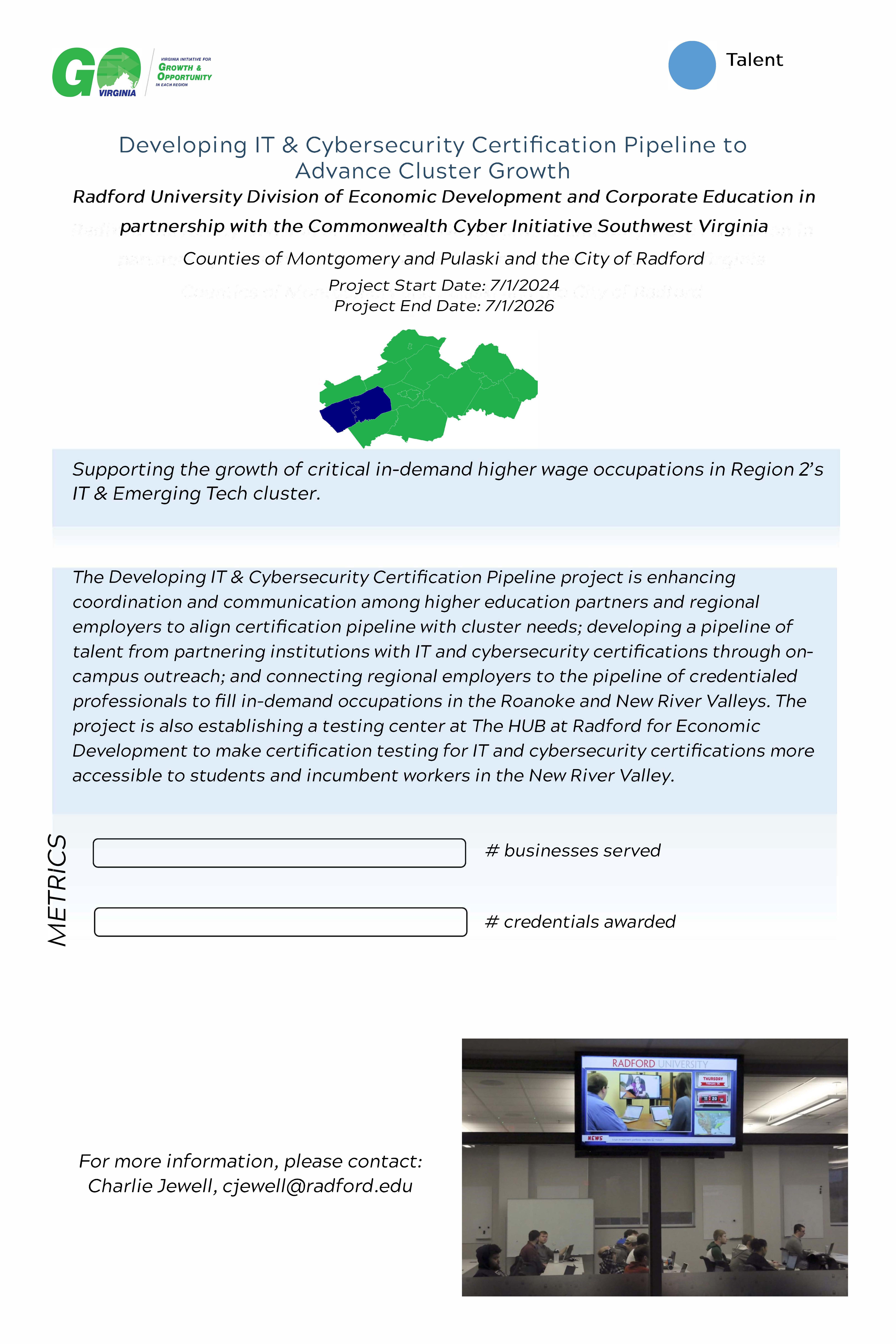 Poster for Developing IT & Cybersecurity Certification Pipeline