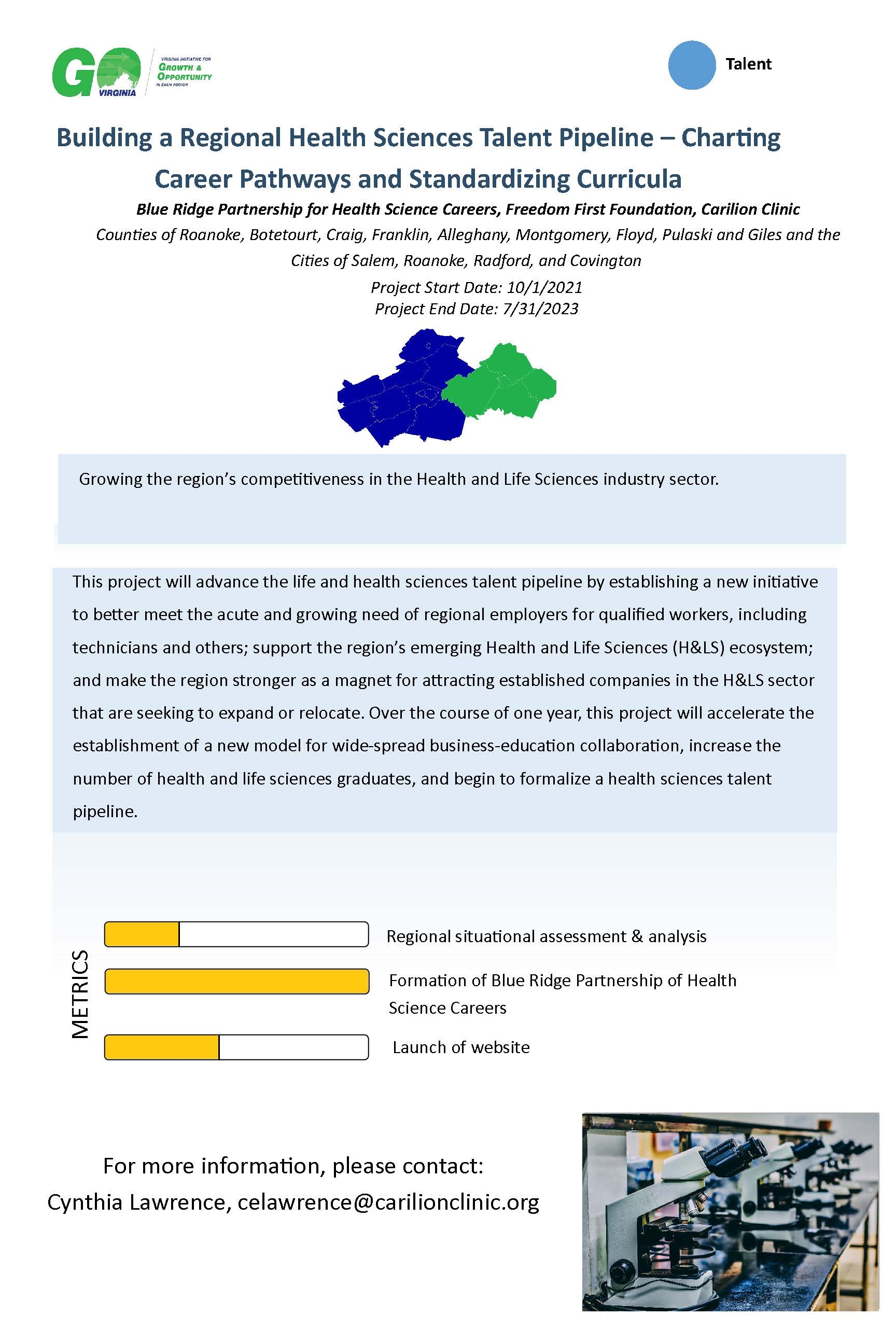 Building a Regional Health Sciences Talent Pipeline Poster