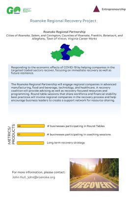 The Roanoke Regional Recovery Project Poster