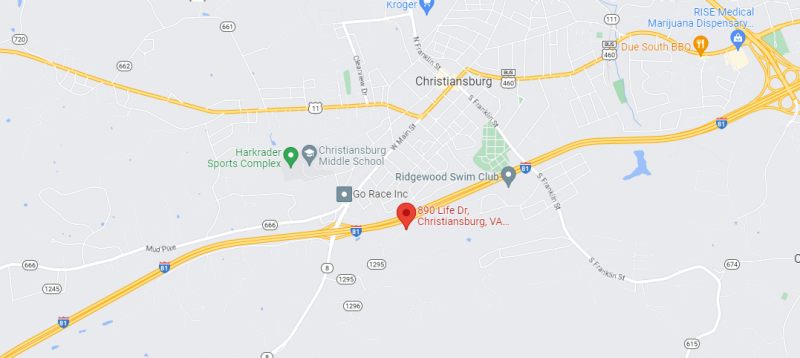 Location of CrossPointe Conference Center in Christiansburg on Google Maps 