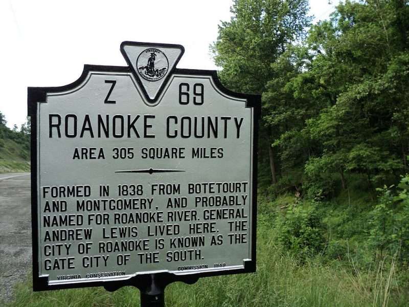 Picture of Roanoke County Sign