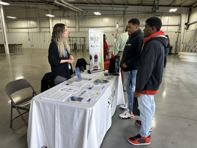 Photo of students learning about the Harvest Foundation's SEED program